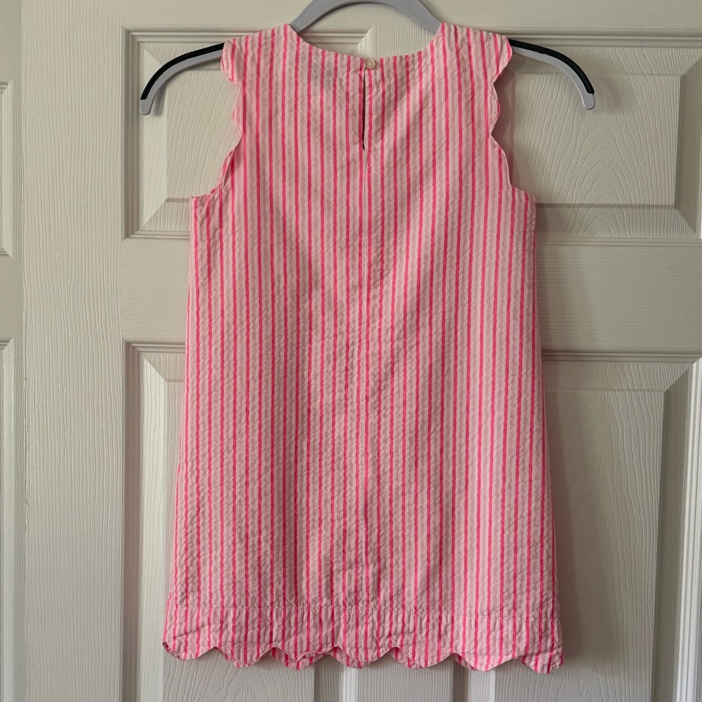 Vineyard Vines Pink Striped Sleeveless Dress Girls Size 7 - Picture 2 of 8